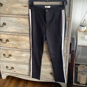 Elan black with white strip pants sz S